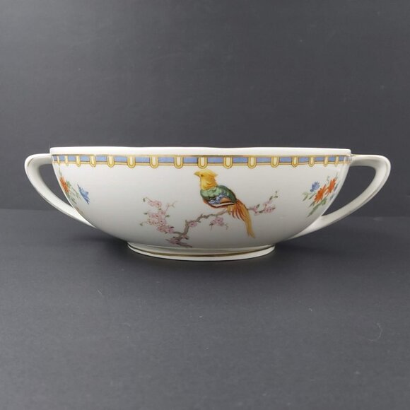 Victoria Moritz Zdekauer Altrohlau Czechoslovakia Porcelain Floral Serving Bowl - Picture 1 of 14